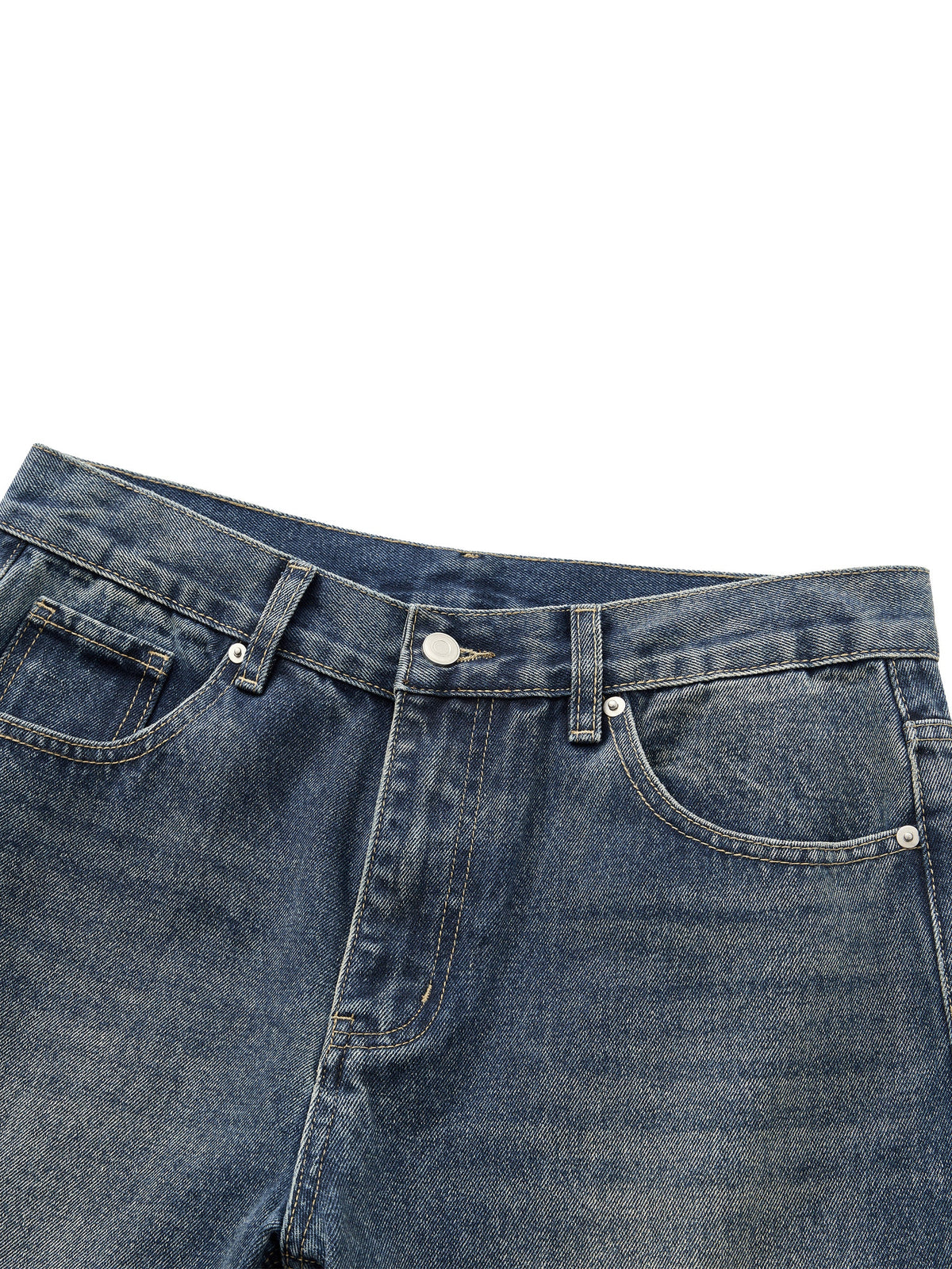 Men’s Vintage Wash Straight Leg Denim Jeans