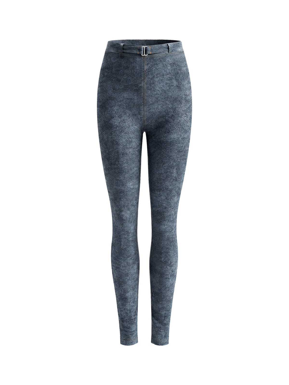 Women's Faux Denim Zip-Fly Leggings