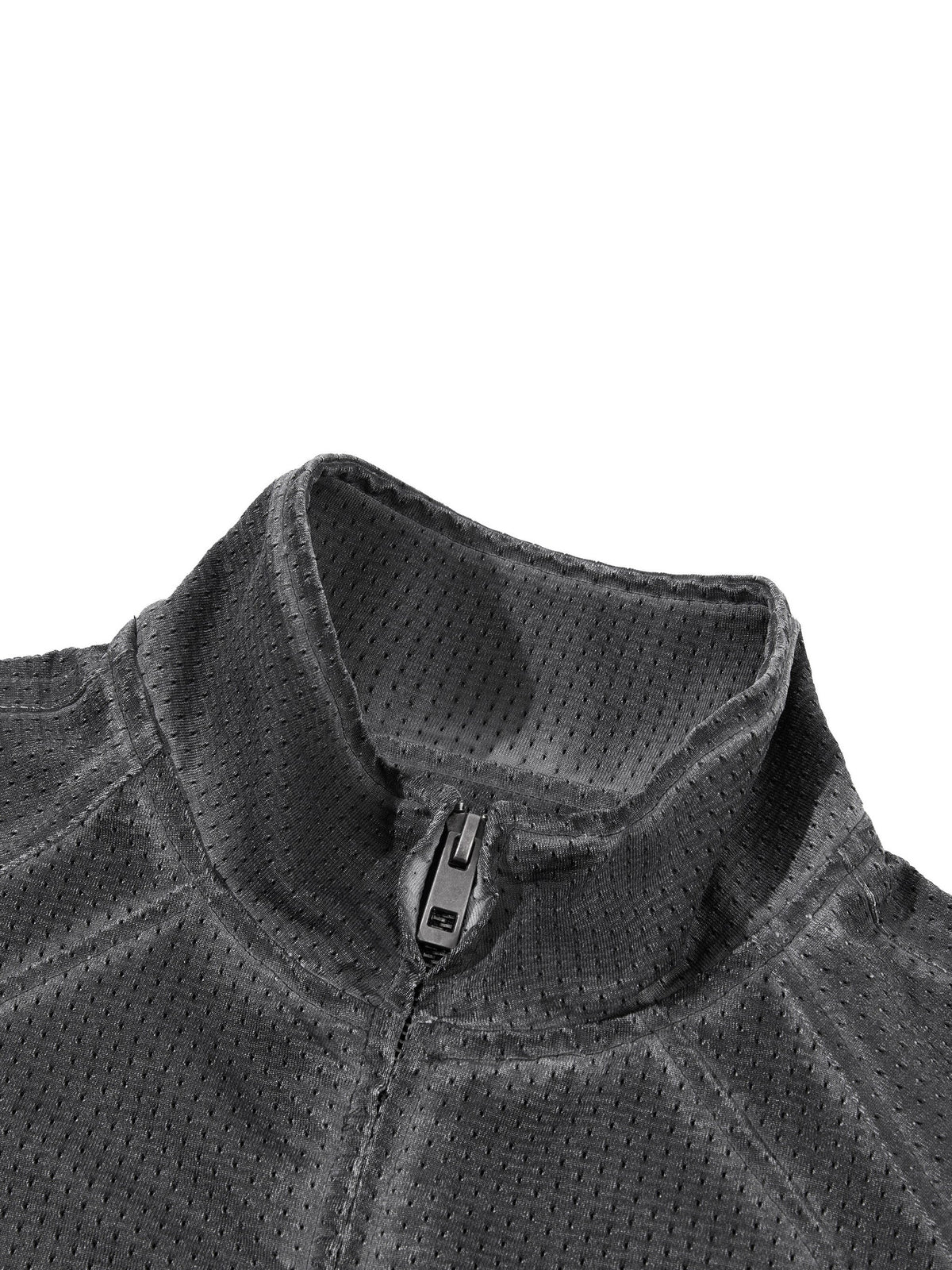 Unisex Vintage Wash Full Zip Mesh Jacket