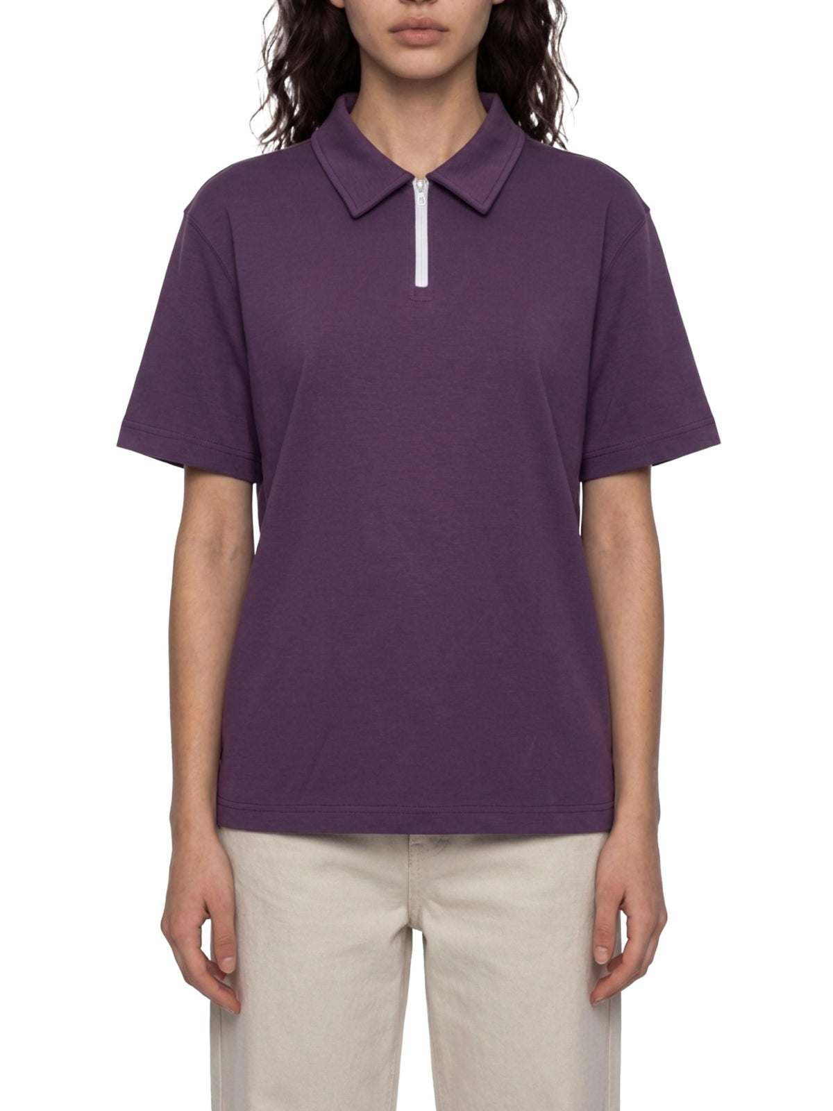 Unisex Quarter-Zip Polo Shirt