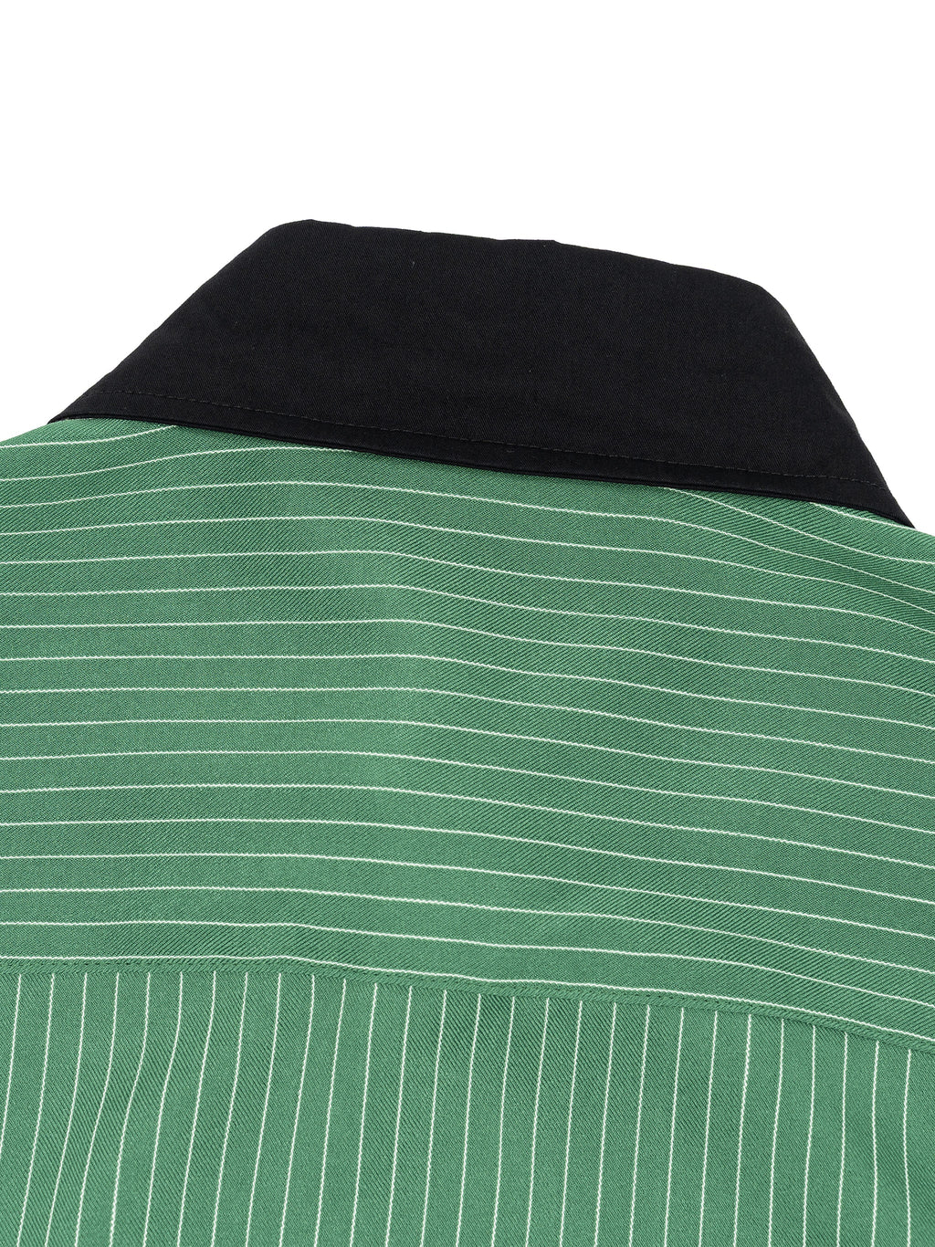 Unisex Striped Boxy Contrast Collar Shirt
