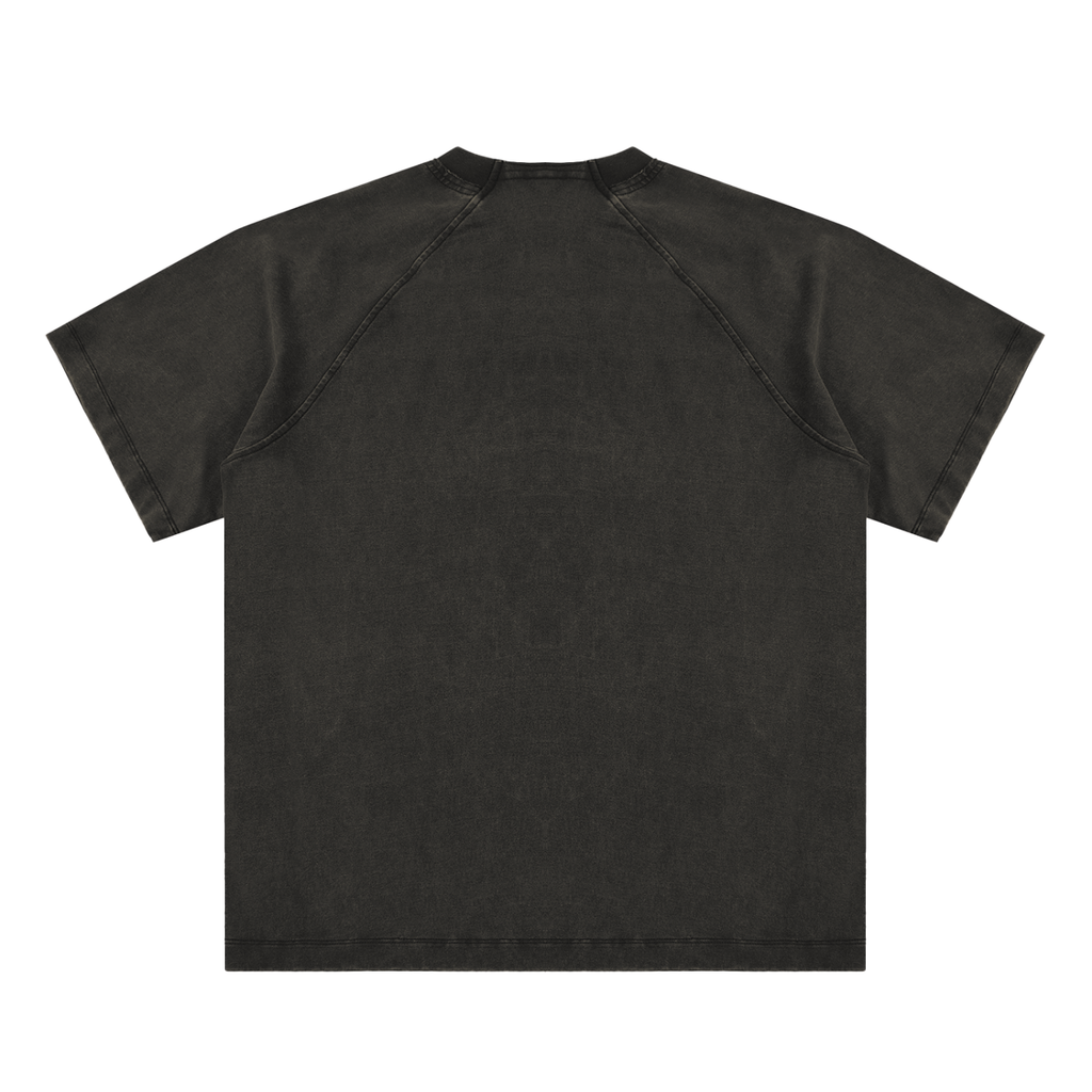 Dusk Black Unisex vintage-washed raglan cotton T-shirt alternate view