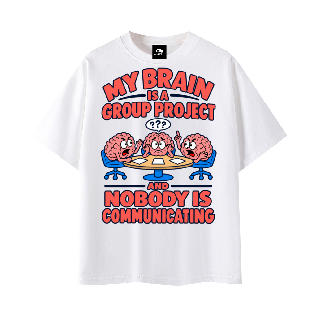 Group Project Graphic Essential Cotton Unisex T-Shirt – White