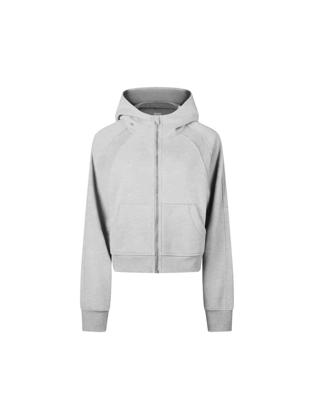 Cropped Zip-Through Hoodie
