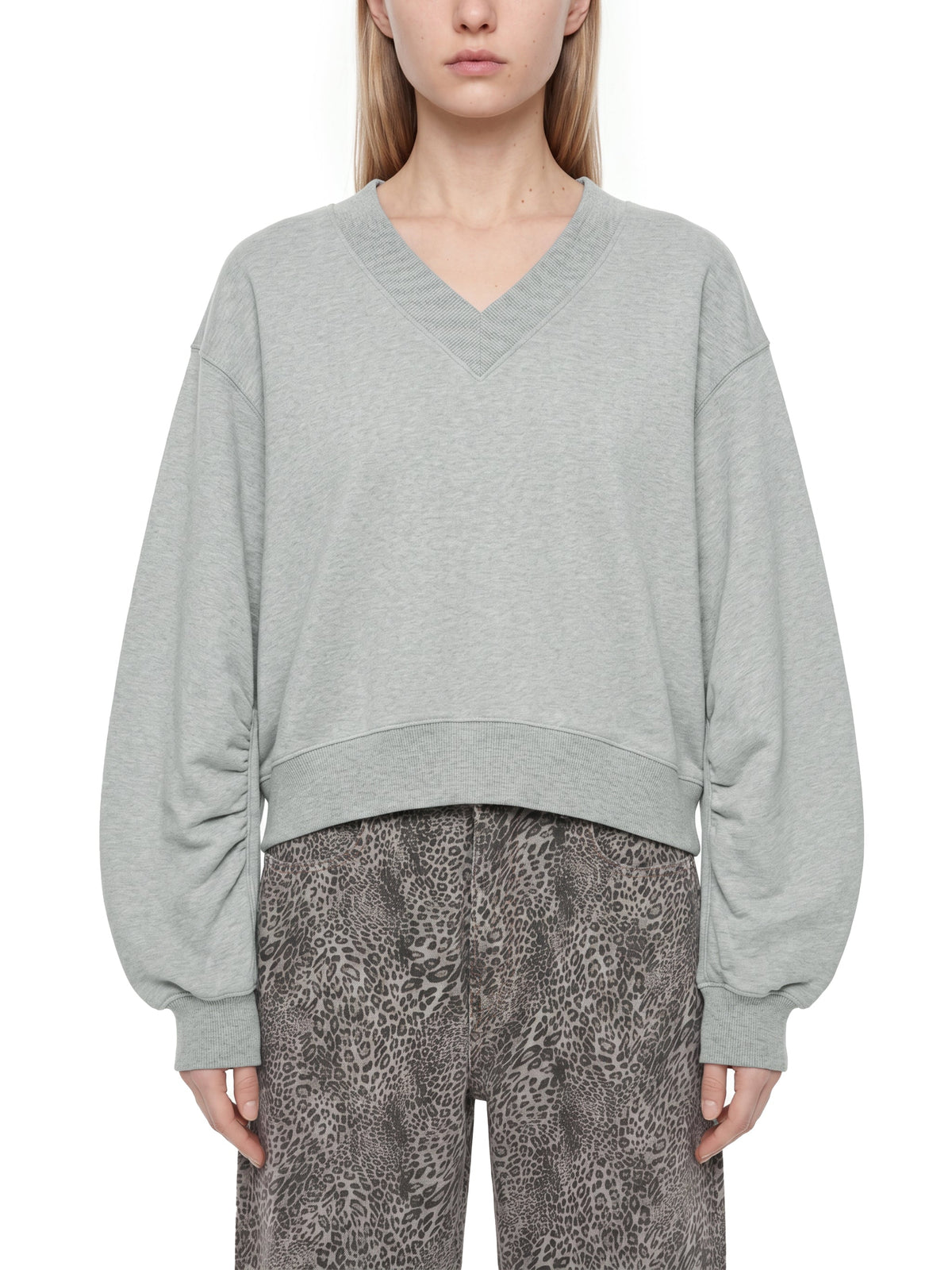 Women’s Crop V-Neck Sweatshirt