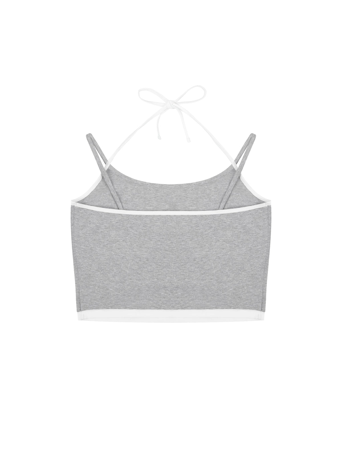 Contrast Binding Halter Tank Top
