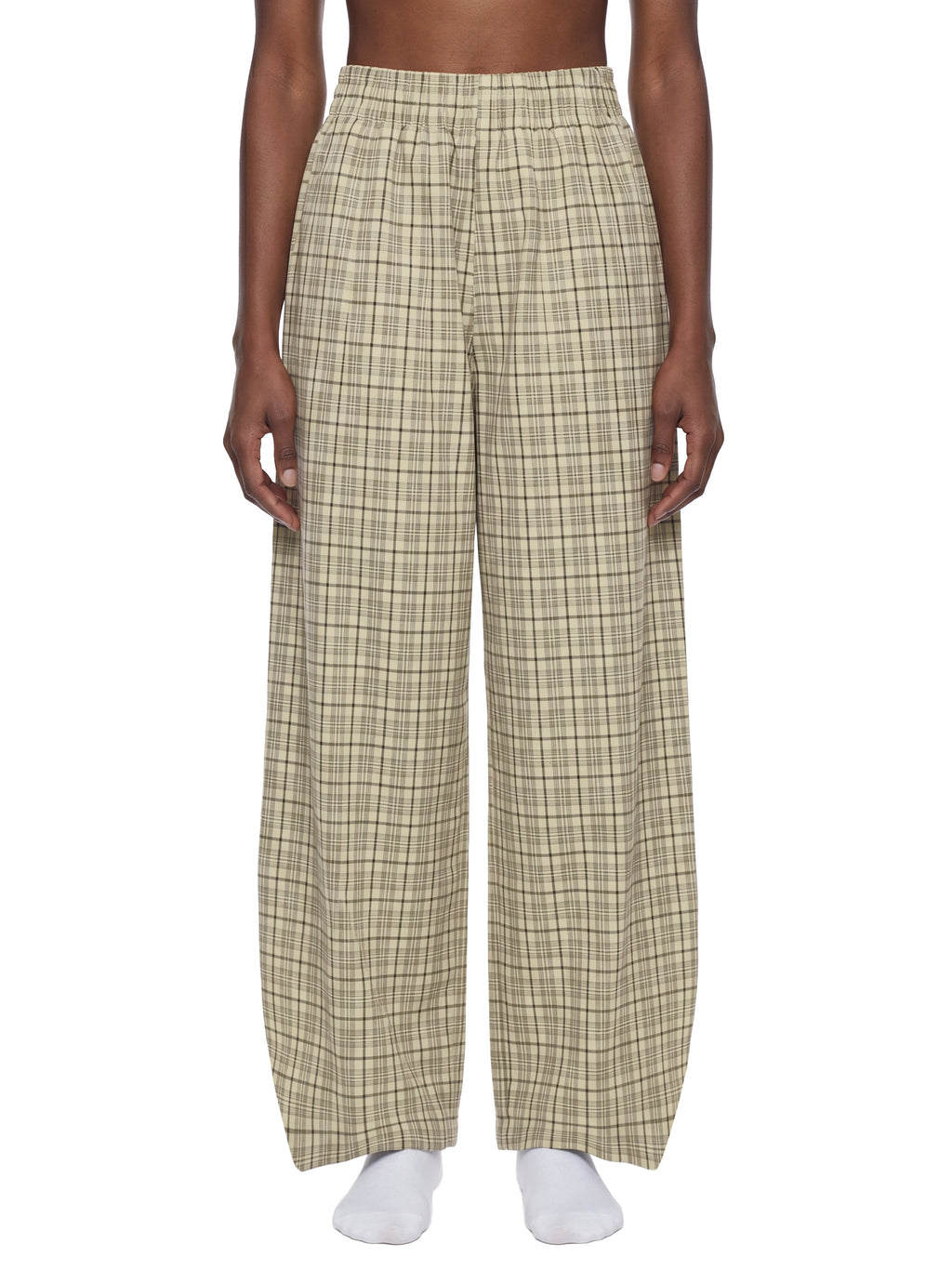 Unisex Plaid Wide-Leg Pants