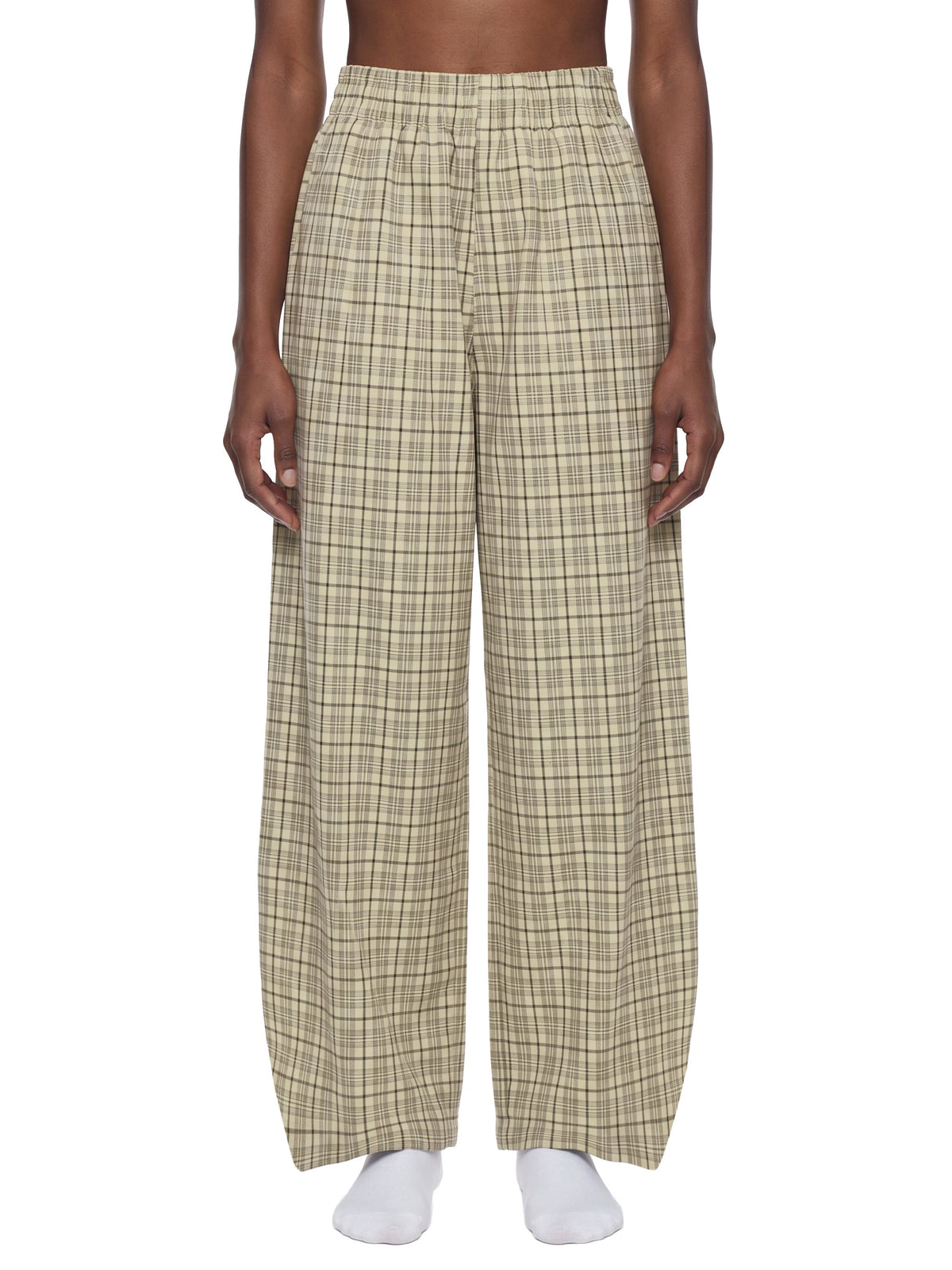 Unisex Plaid Wide-Leg Pants
