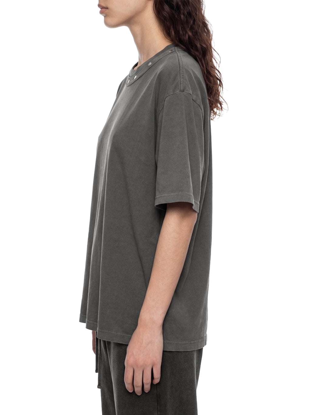 Unisex Washed Boxy Studded T-Shirt