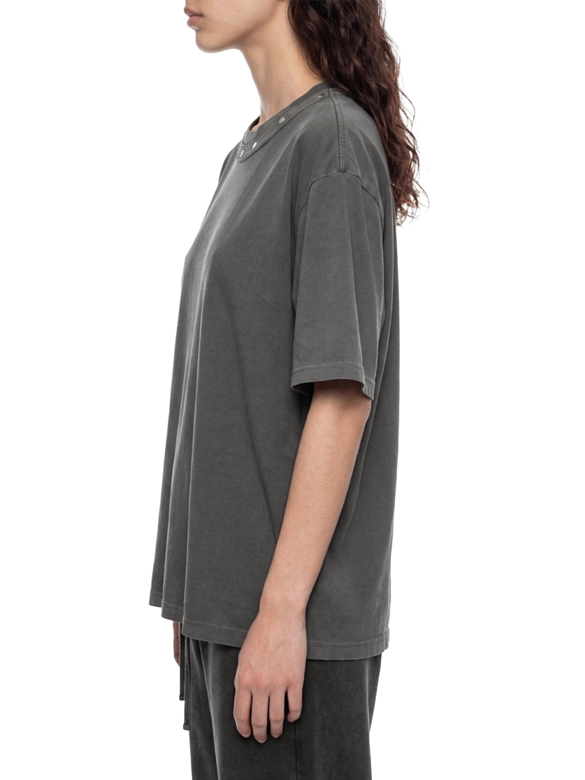 Unisex Washed Boxy Studded T-Shirt