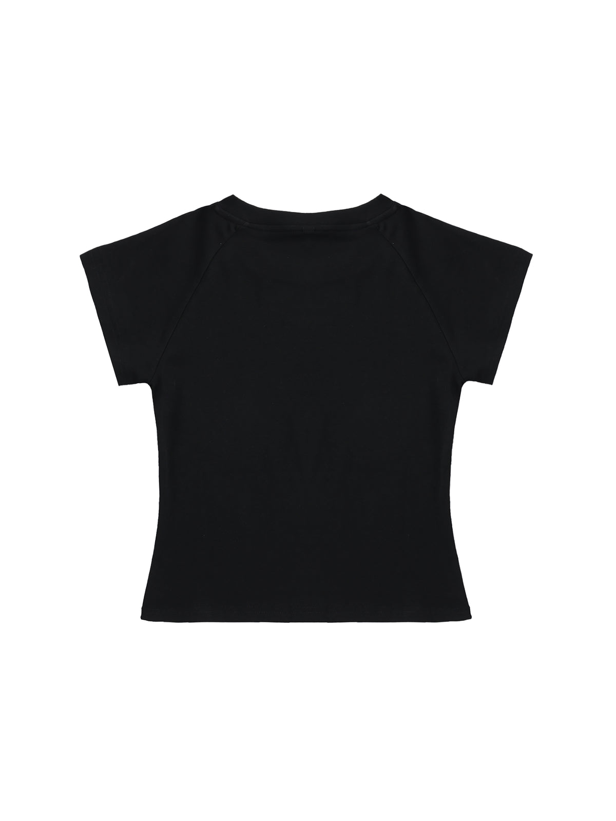 Solid Color Raglan Sleeve Crop Top