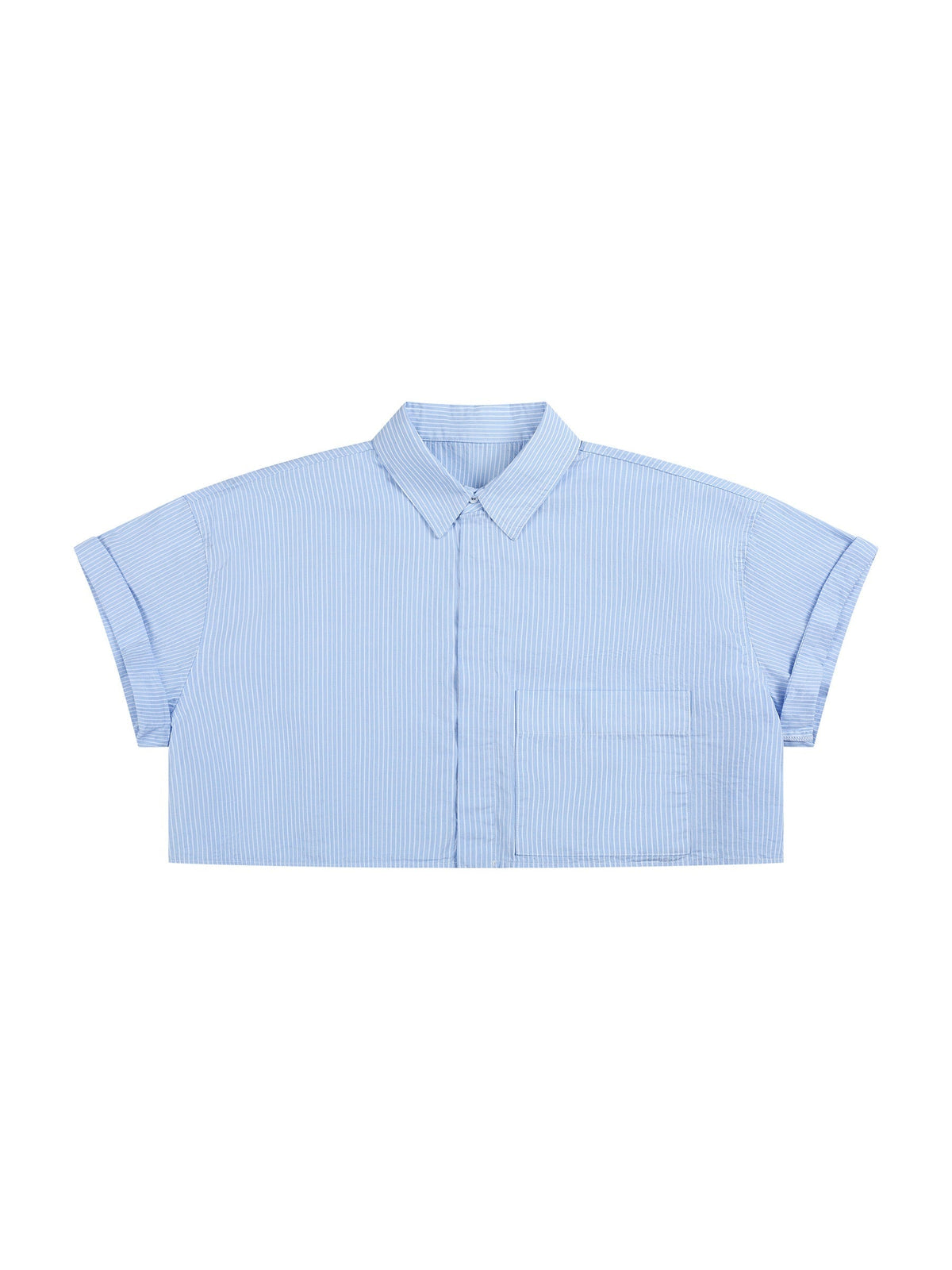 Women’s Striped Boxy Cropped Shirt