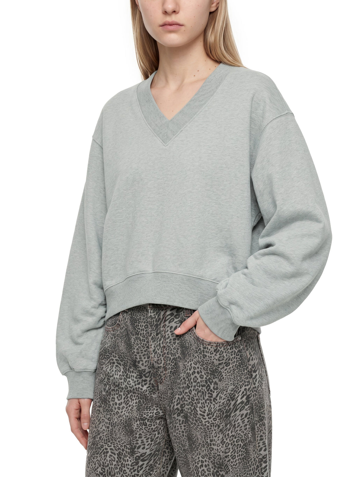 Women’s Crop V-Neck Sweatshirt