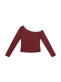 Women’s Color Block Off-the-Shoulder T-Shirt