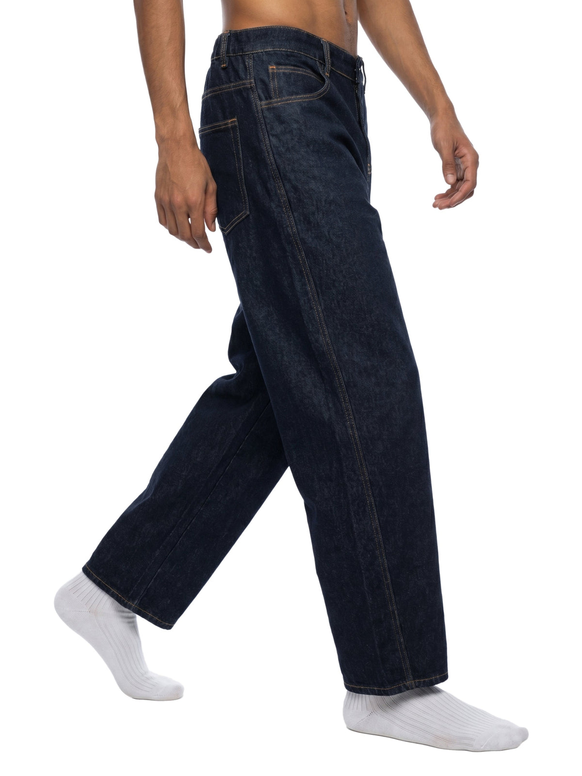 Men's Vintage Wash Barrel Leg Jeans