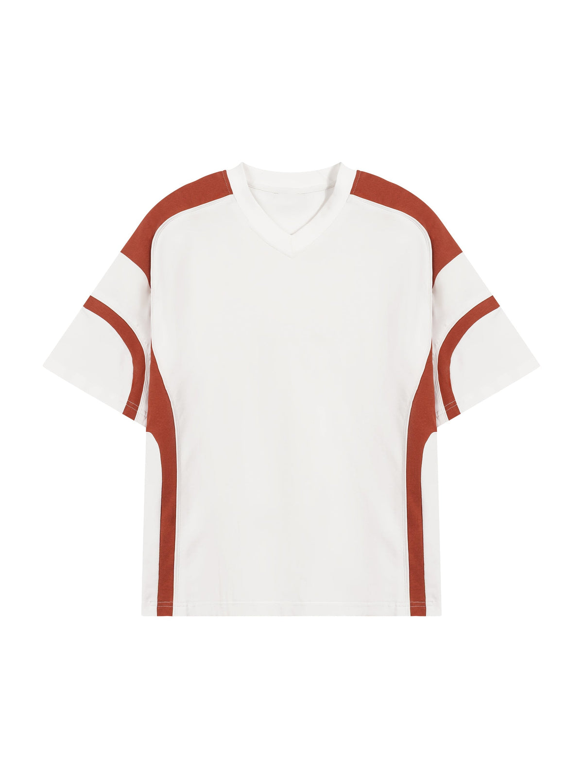 Unisex Colour Block V-Neck T-Shirt