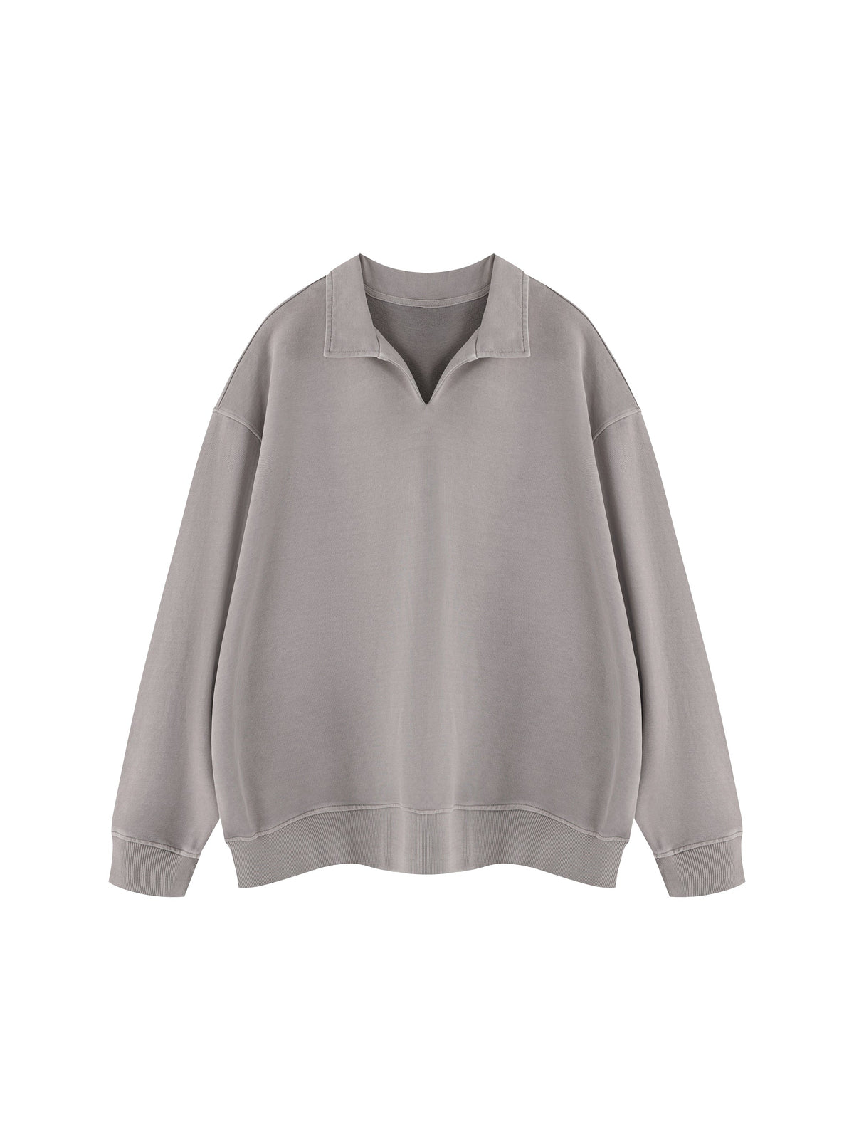 Unisex Vintage Wash Collared Sweatshirt