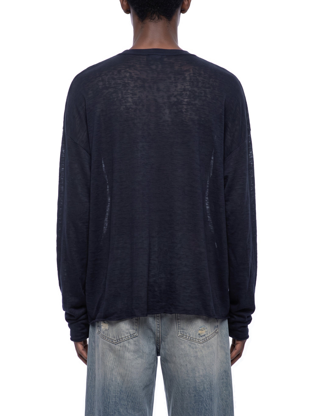 Unisex Raw Edge Long Sleeve T-Shirt