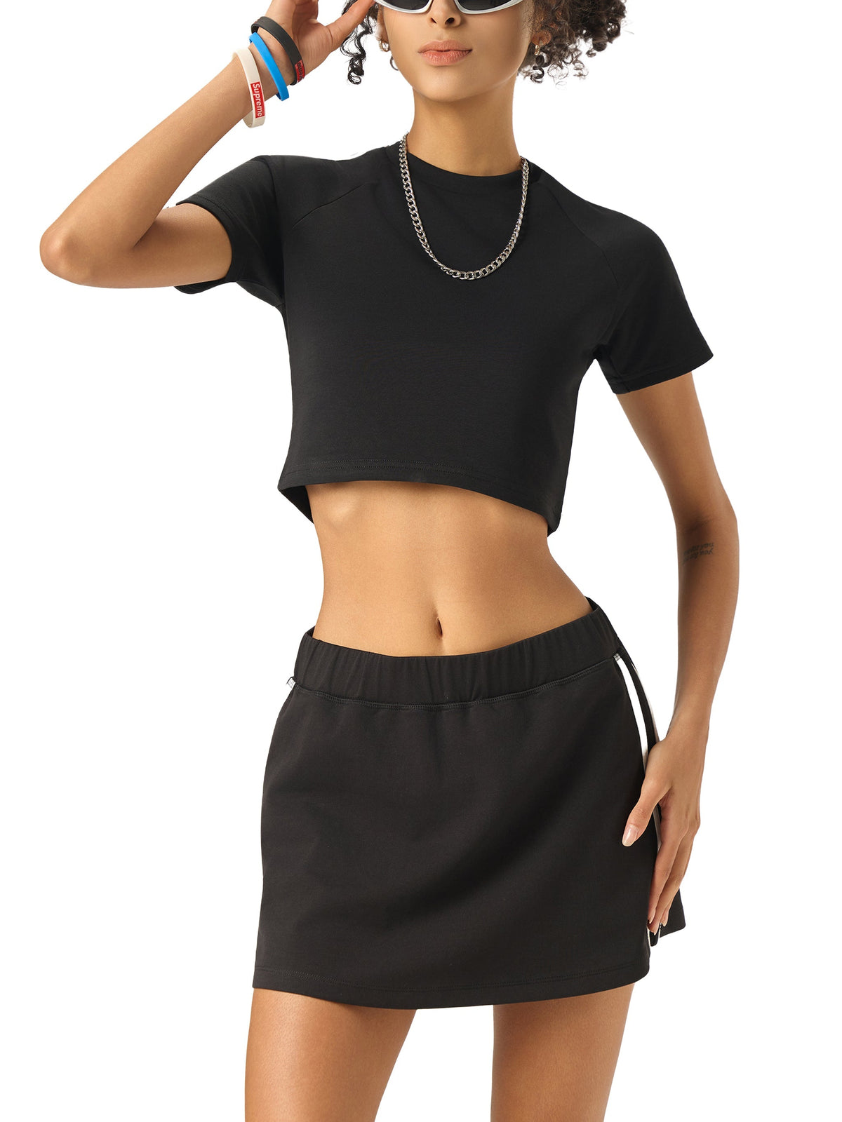 Women’s Taped Cooling Performance Crop Top gallery view