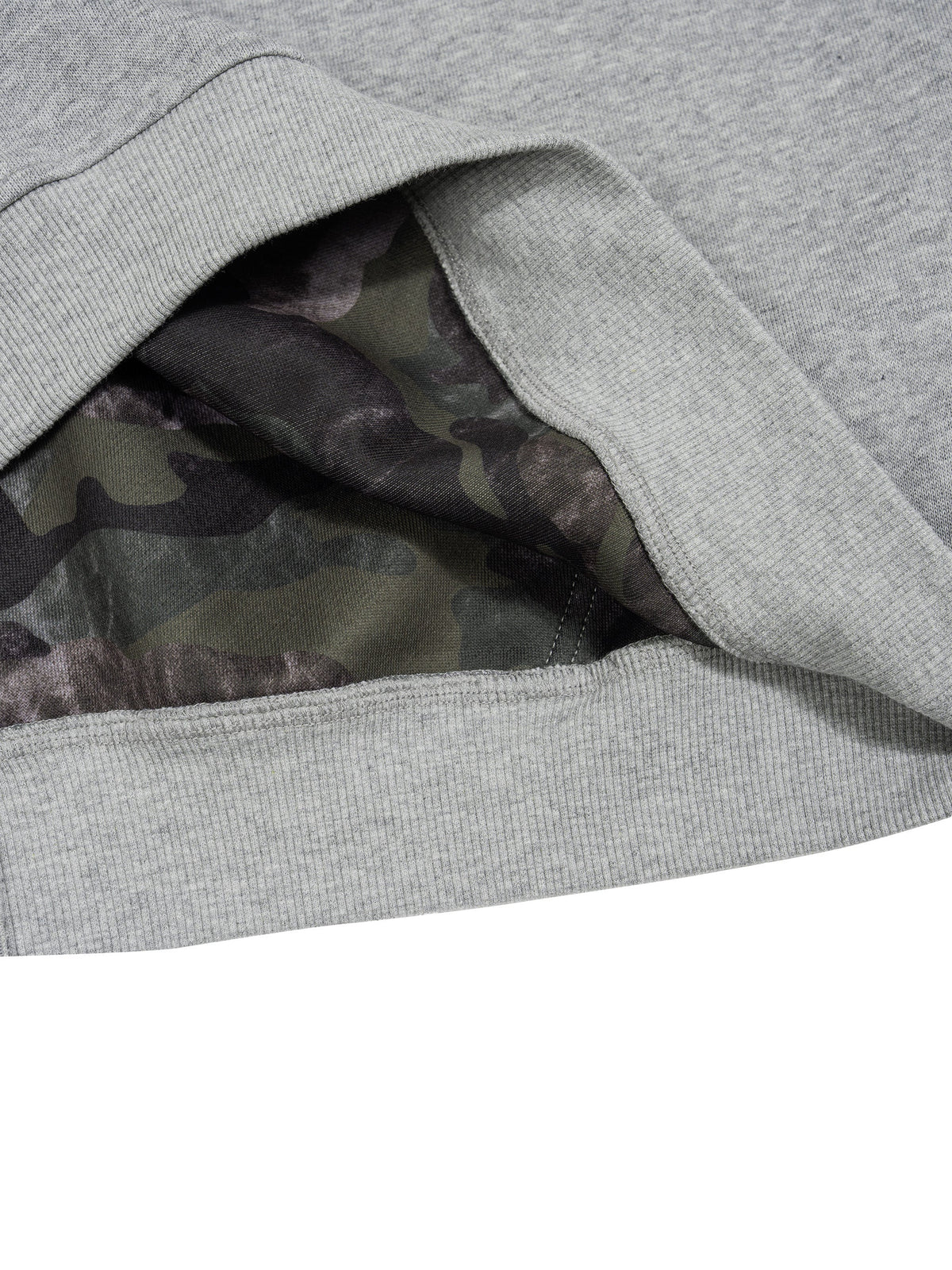 Unisex Colorblock Camo Full Zip Boxy Hoodie