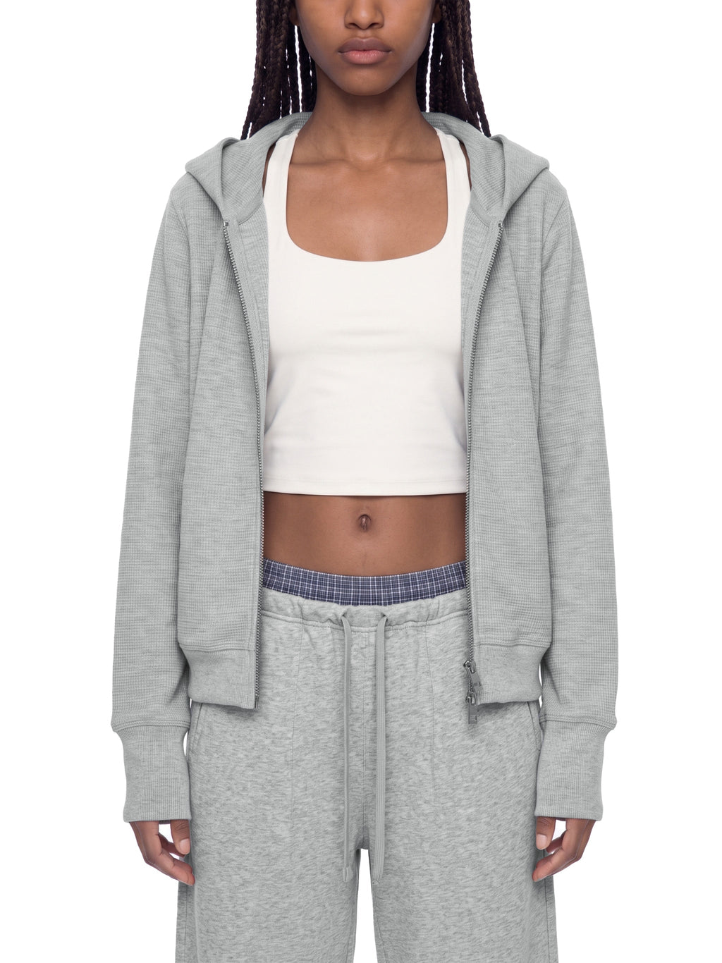Women's Waffle Full Zip Hoodie