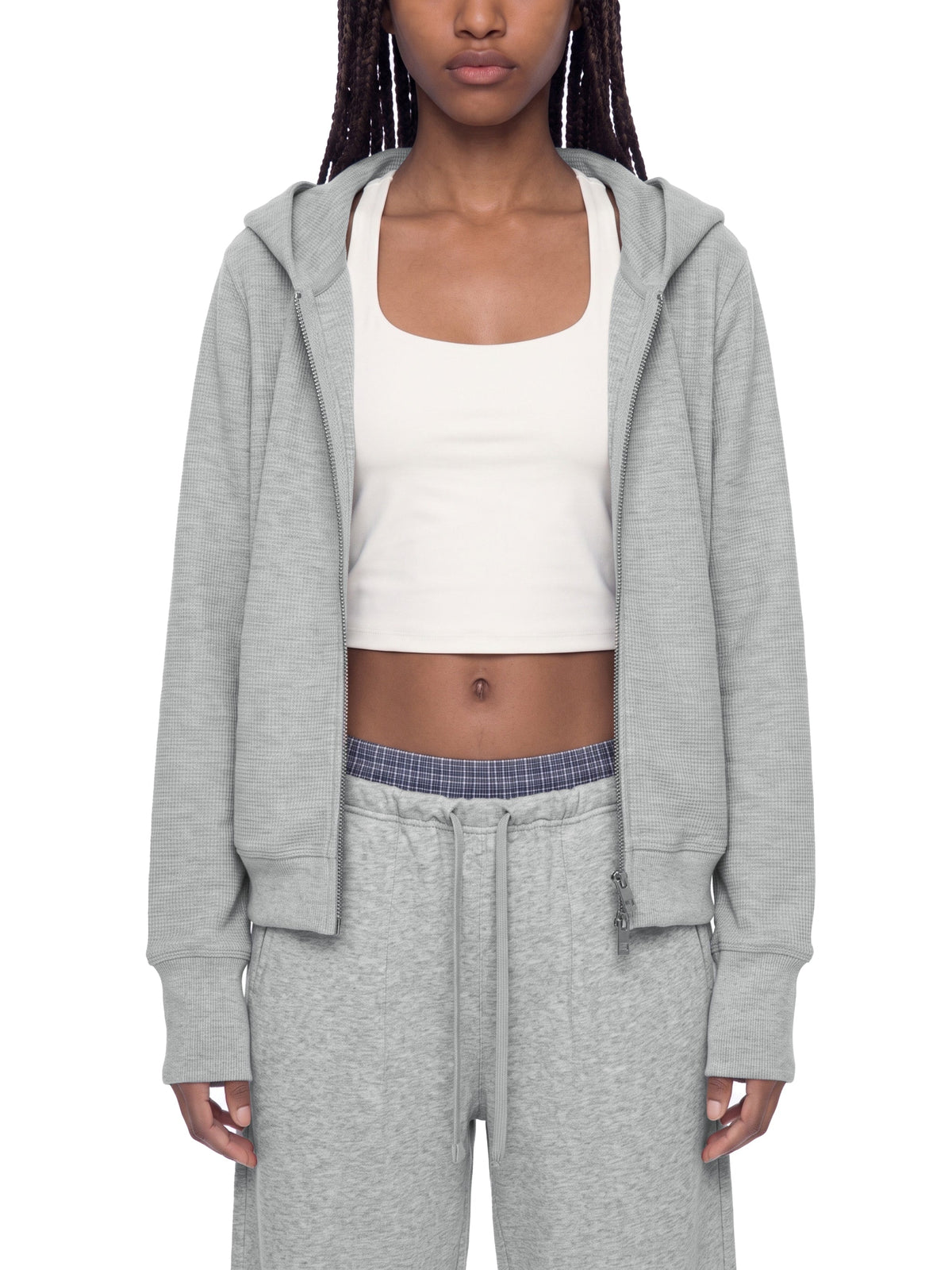 Women's Waffle Full Zip Hoodie