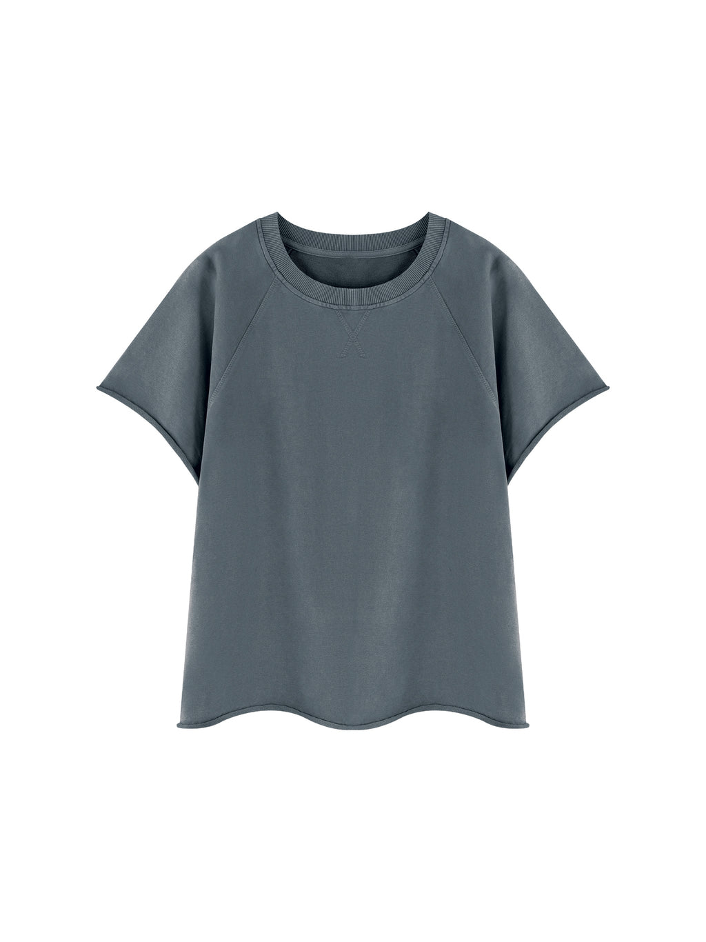 Unisex Vintage Wash Raw Edge Boxy T-Shirt