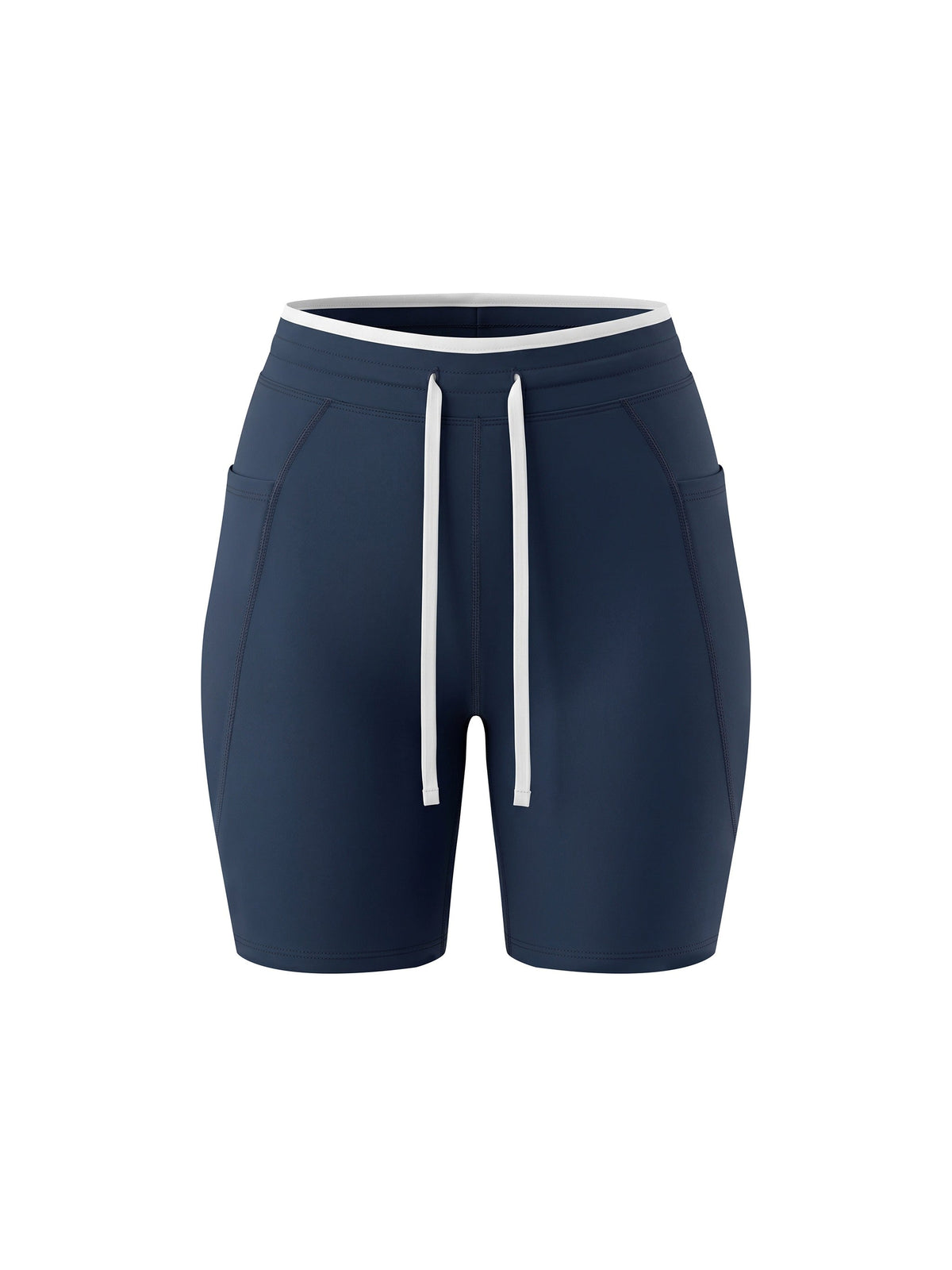Women's High Rise Color Block Yoga Shorts