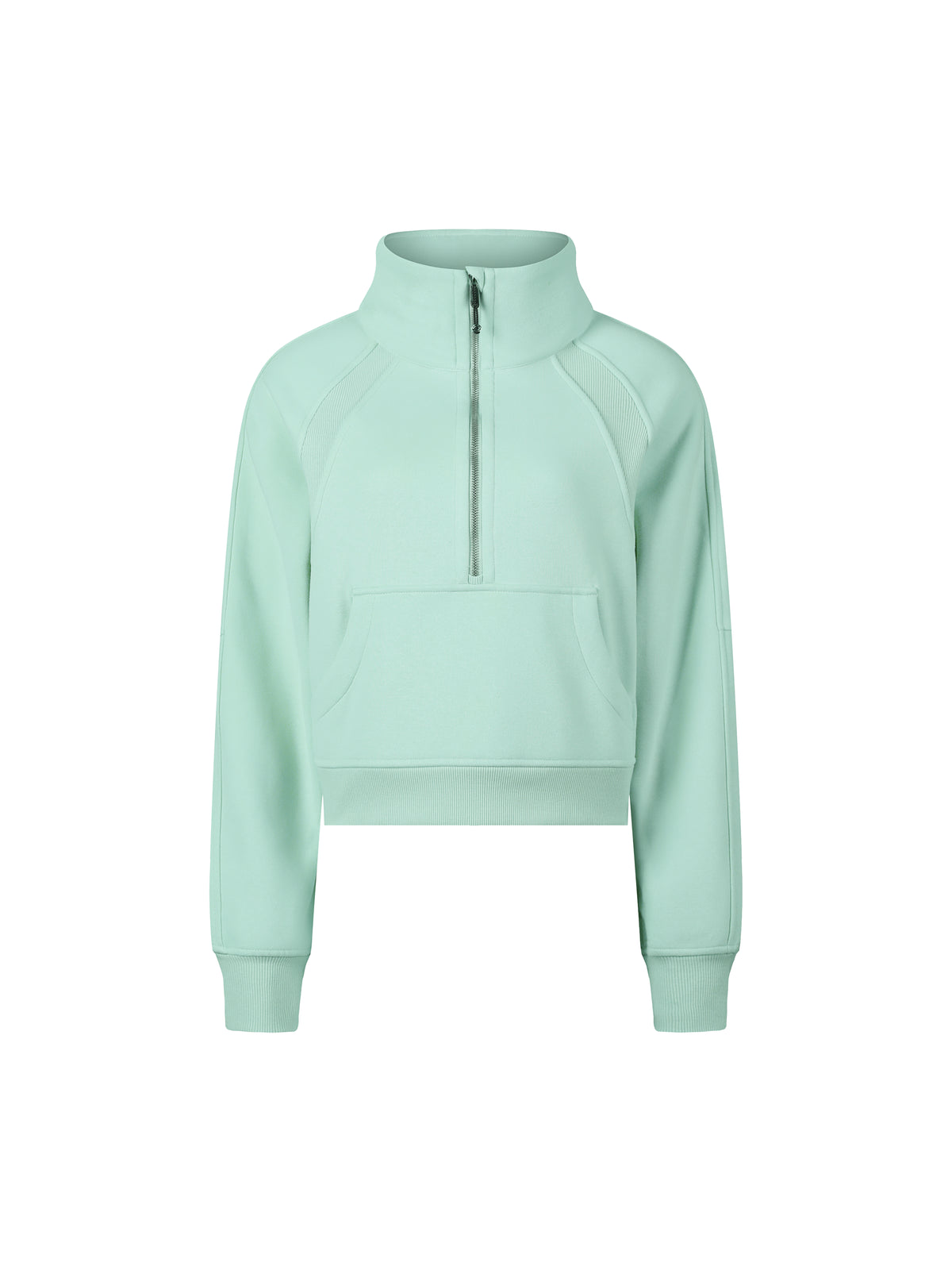Cropped Half-Zip Sweatshirt