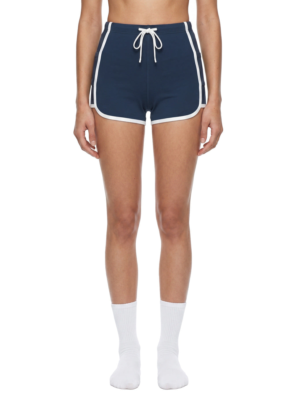 Women's High Rise Color Block Yoga Shorts