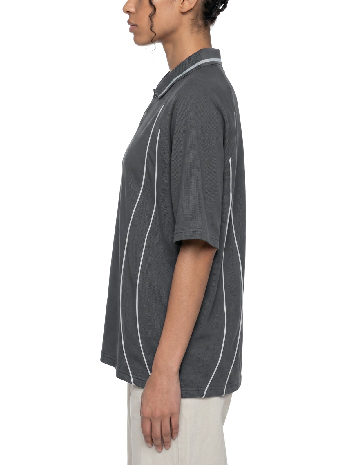 Unisex Raglan Piping Polo Shirt