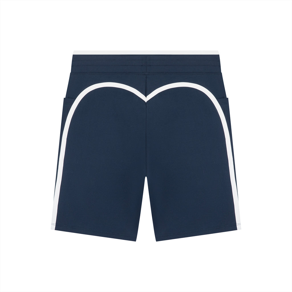 Off Script Women’s High-Rise Contrast-Trim Yoga Shorts