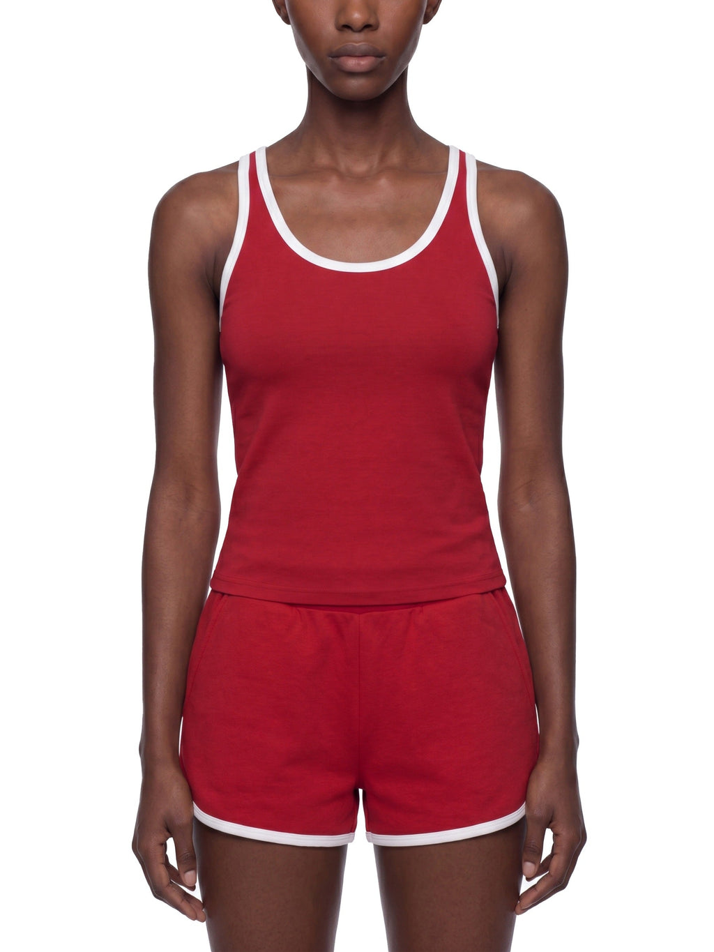 Women's Color Block Cropped Tank Top