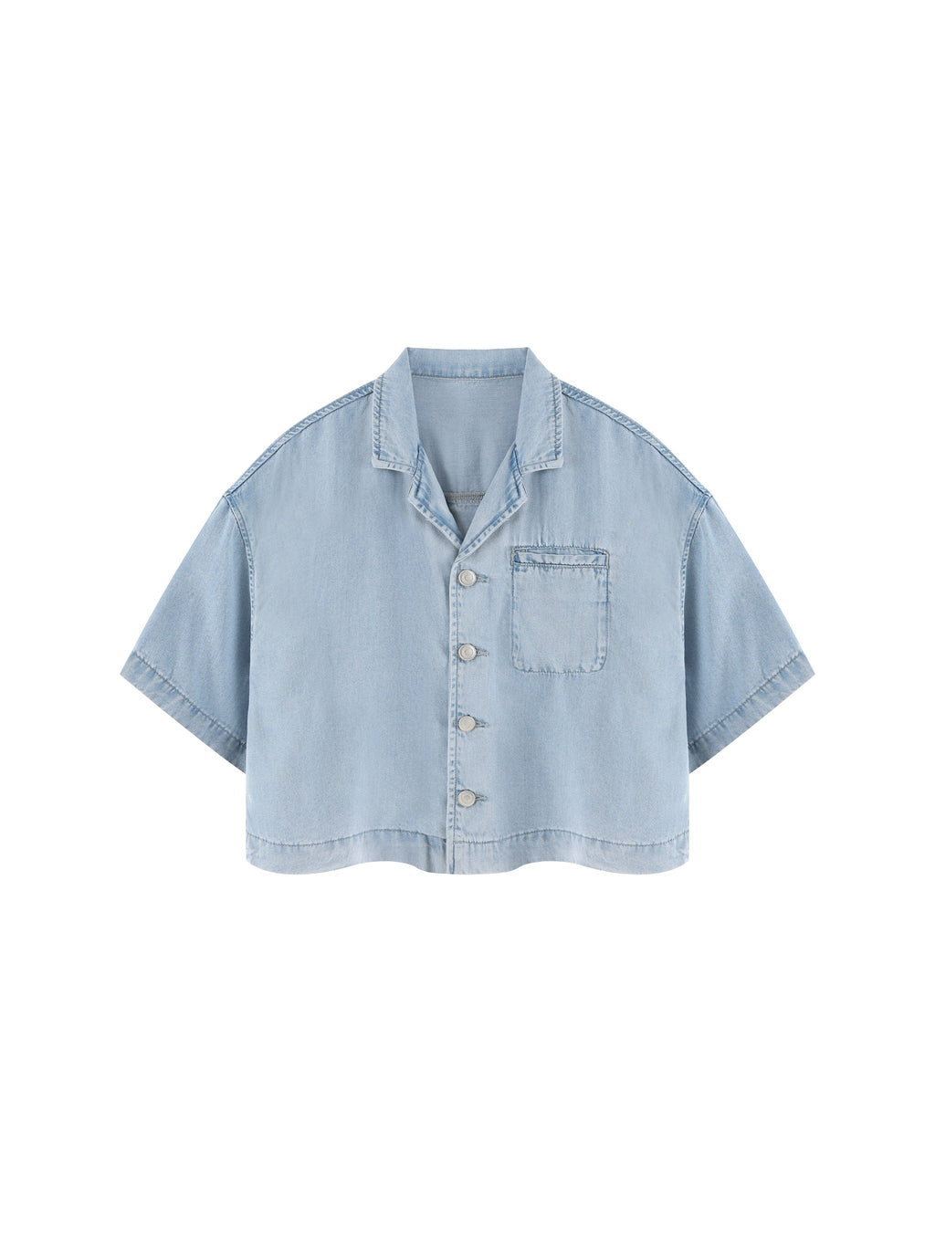 Women's Vintage Wash Boxy Cropped Shirt