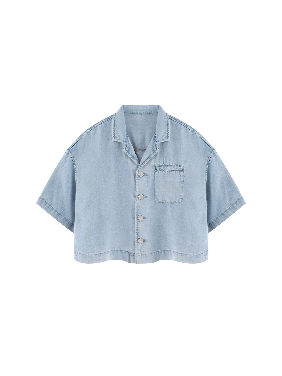 Women's Vintage Wash Boxy Cropped Shirt
