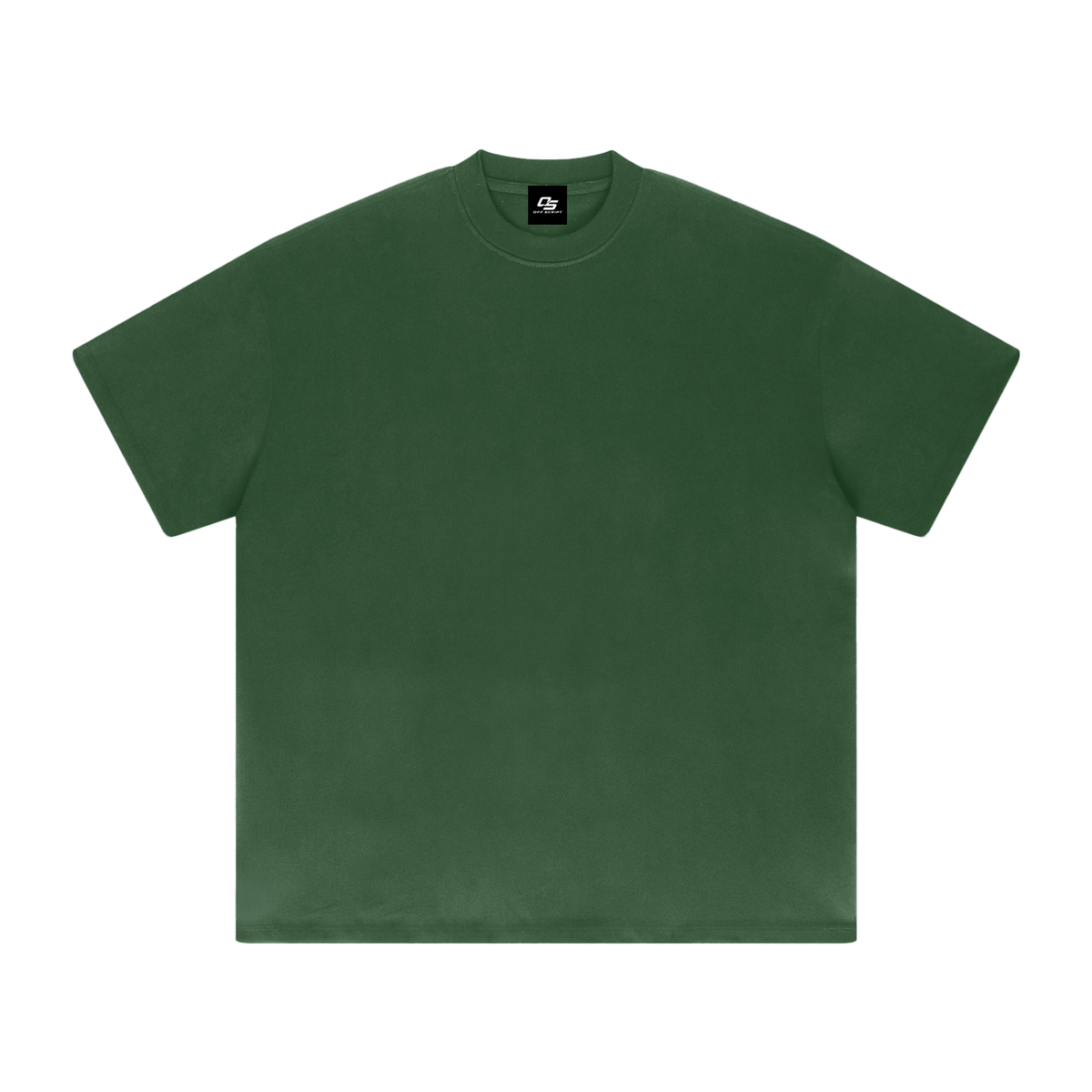 Dark Green Heavyweight Drop Shoulder T-Shirt front product view