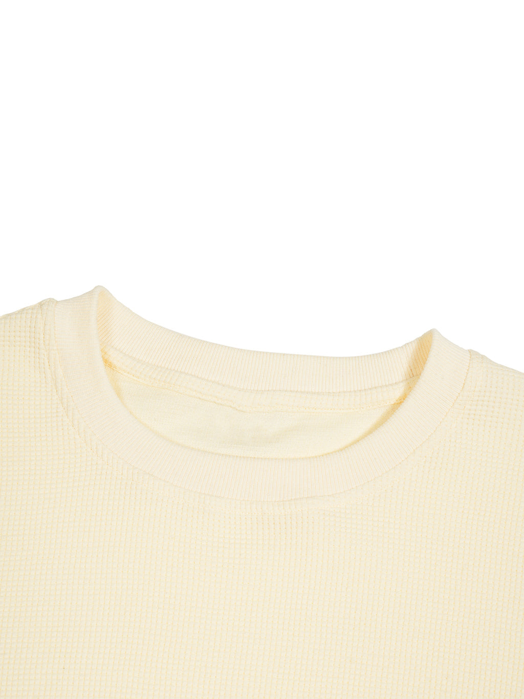 Unisex Waffle Raw Edge T-Shirt