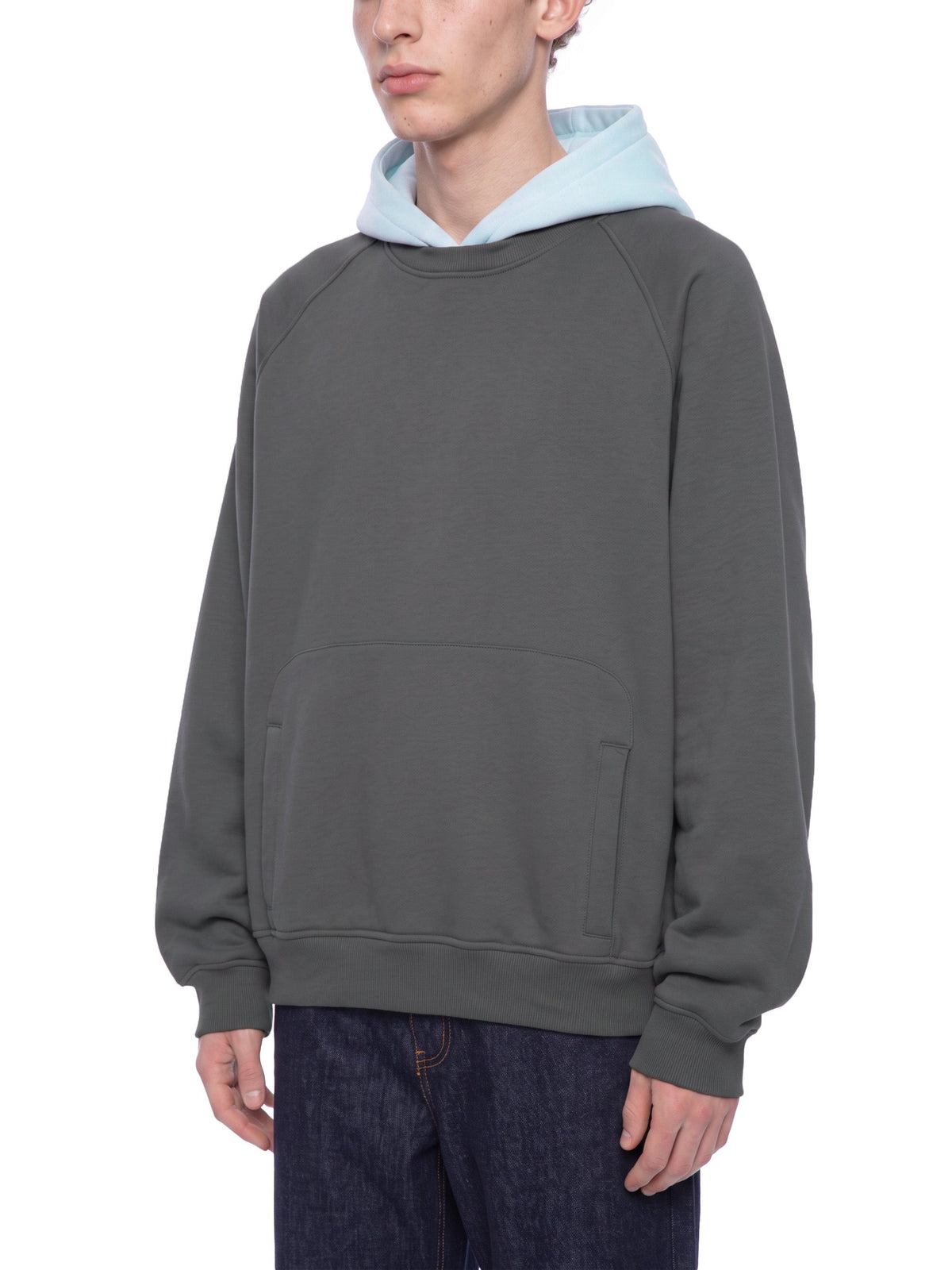 Unisex Fleece Raglan Color Block Hoodie