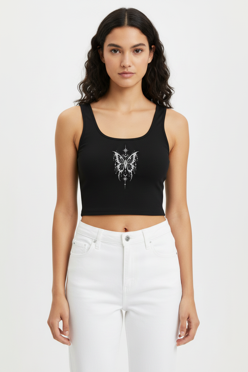 Celestial Butterfly Women’s Cropped Tank Top