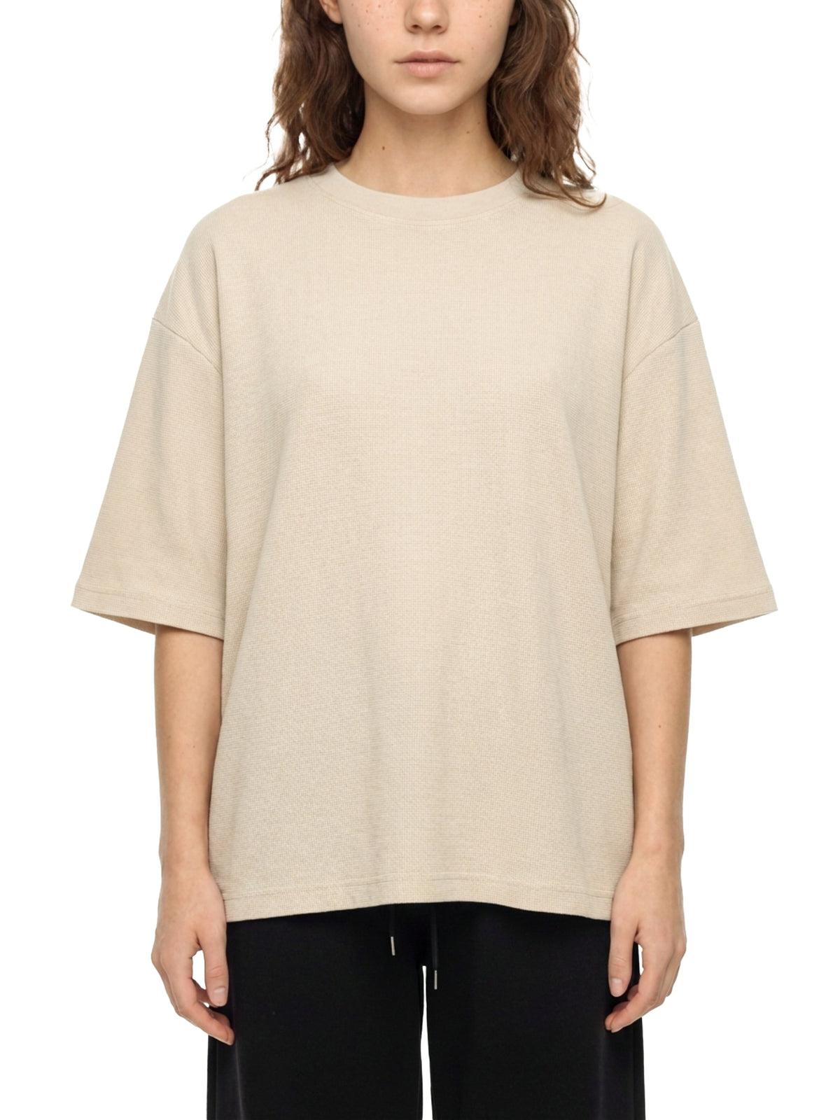Unisex Mineral Wash Waffle Boxy T-Shirt
