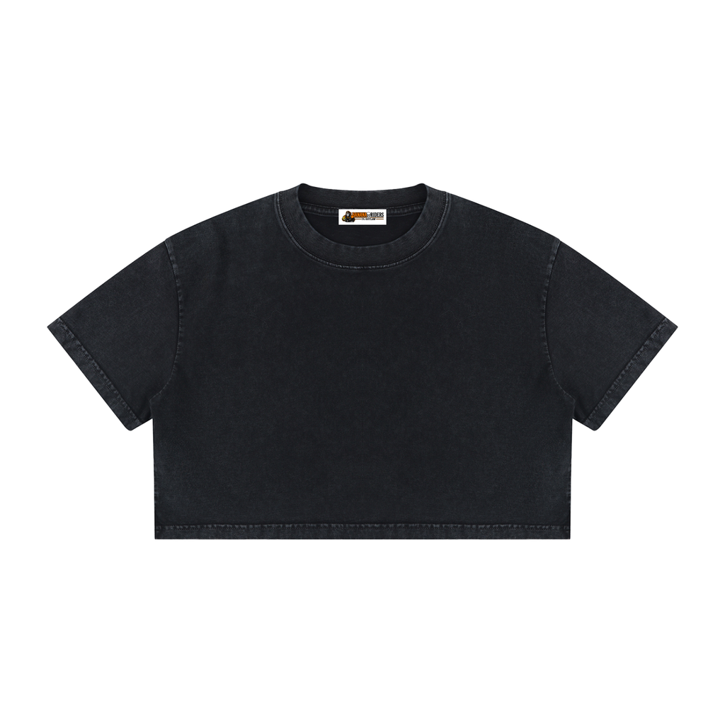 Women's Mineral Wash Cotton Crop T-Shirt