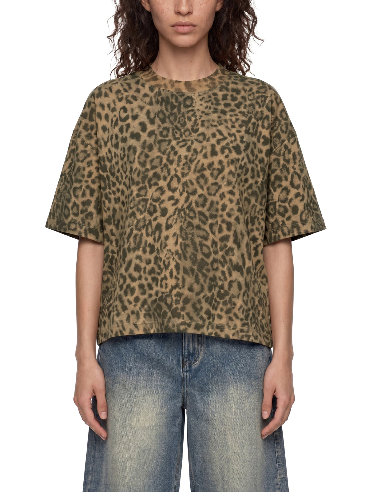 Unisex Leopard Print Boxy T-Shirt