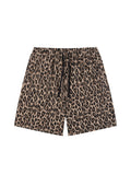 Unisex Heavyweight Leopard Drawstring Shorts