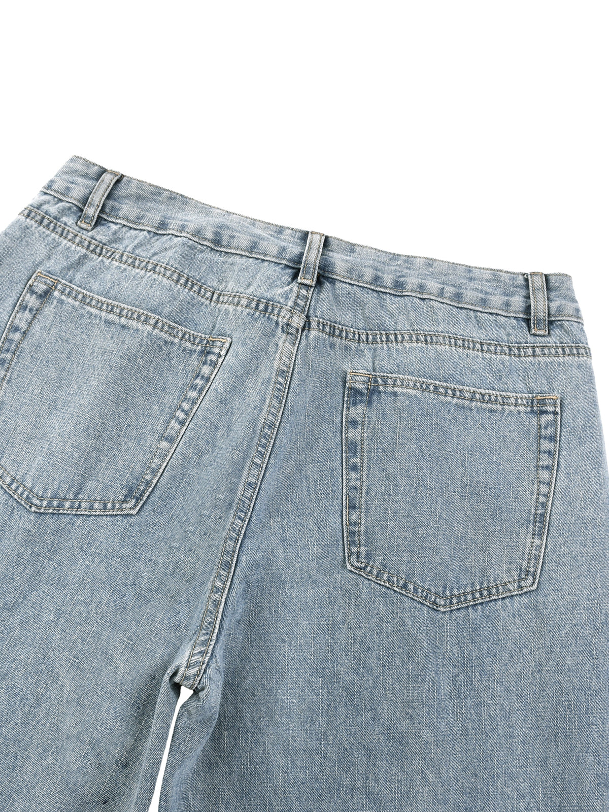 Unisex Vintage Wash Straight Leg Jeans