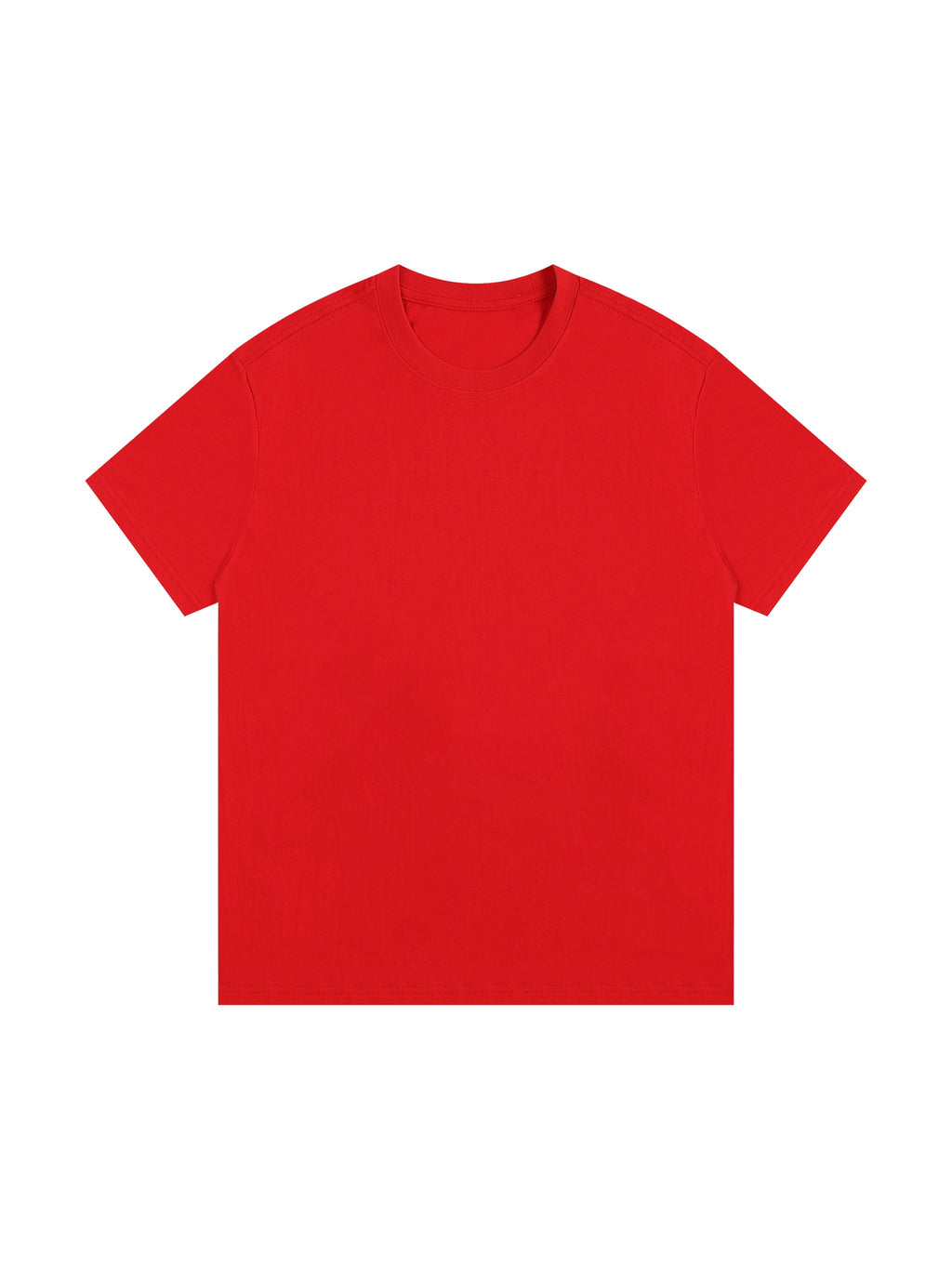 Red Unisex Essential Cotton T-Shirt front view
