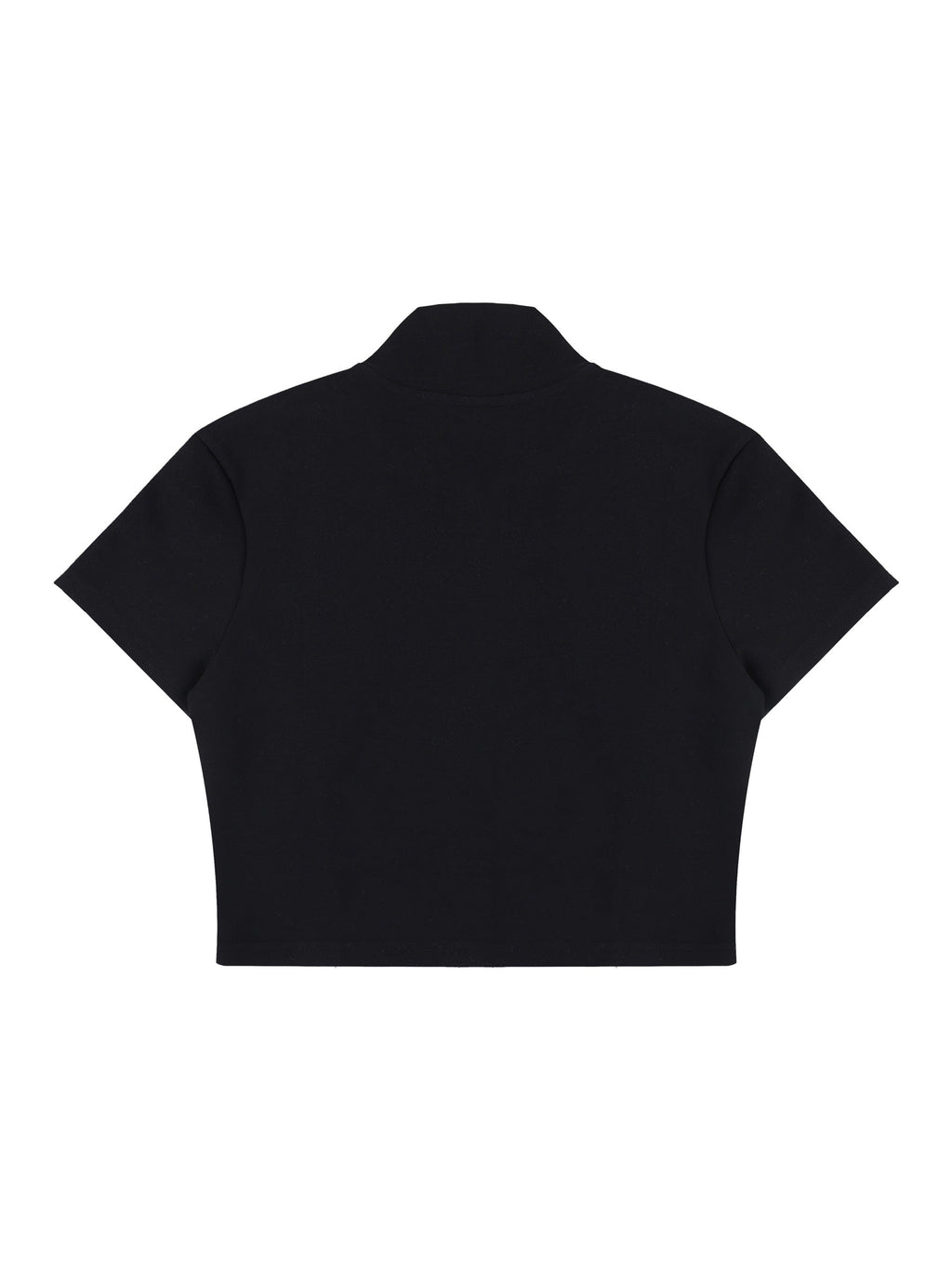 Women's Cropped Full Zip Short Sleeve T-Shirt