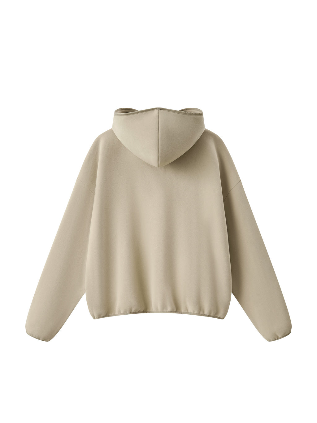 Unisex Boxy Piping Fleece Hoodie