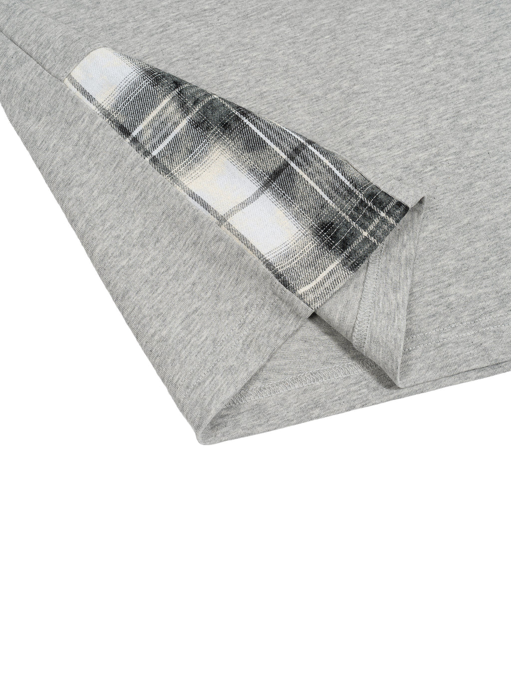 Unisex Plaid Paneled T-Shirt
