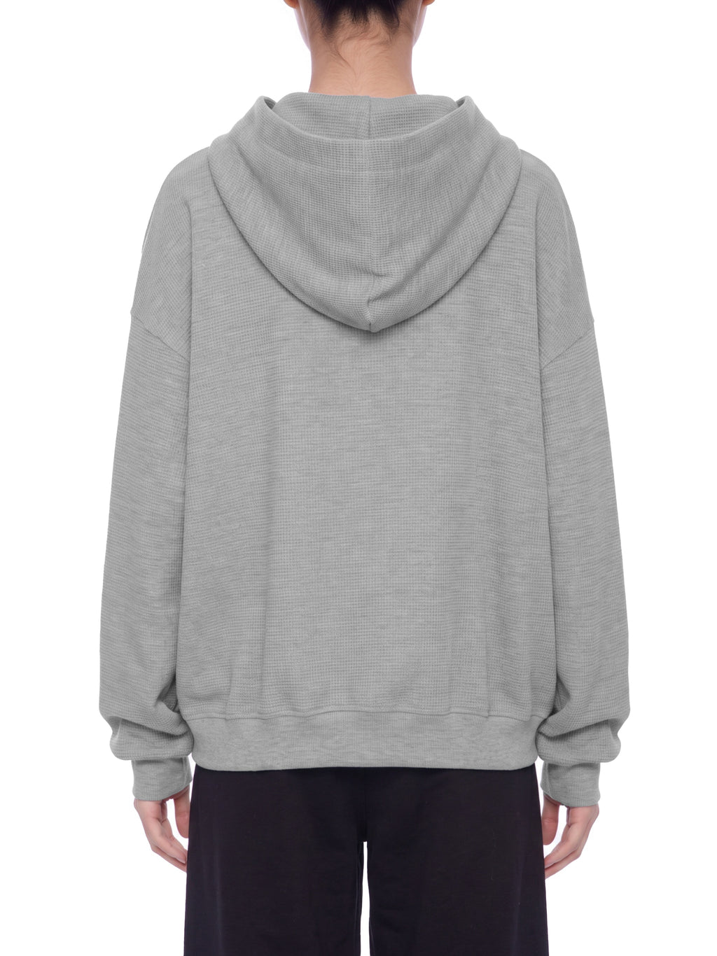 Unisex Waffle Boxy Full-Zip Hoodie