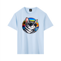 Cool Cat Tropical Sunset Pure Cotton Unisex T-Shirt